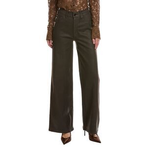 Dl1961 Womens Hepburn Walnut Coated Wide Leg Jean, Brown